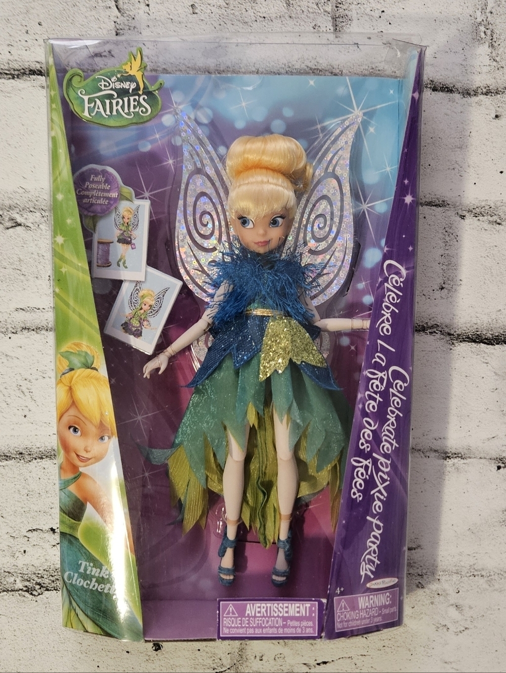 Disney Fairies Tinker Bell Doll Fully Poseable Jakks NIB